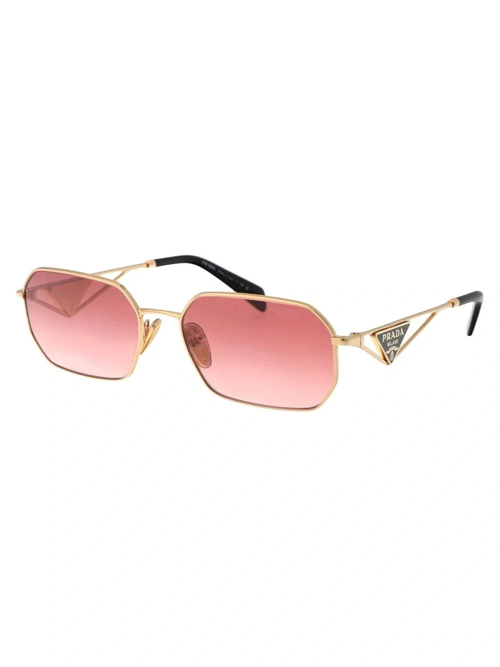 Prada Gold Frame Sunglasses with Pink Lenses - Picture 6 of 6